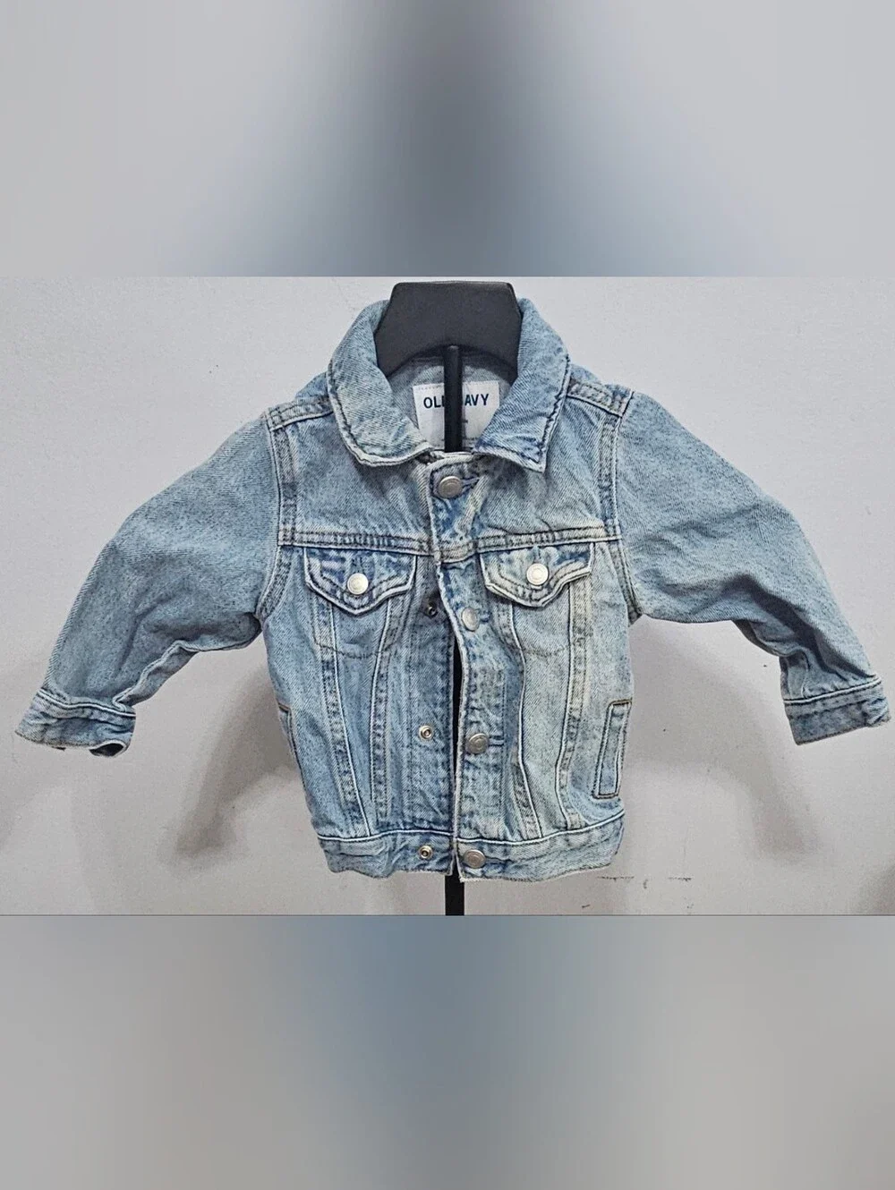 Old Navy Light Blue Denim Jacket for Kids Size 18-24 Mths